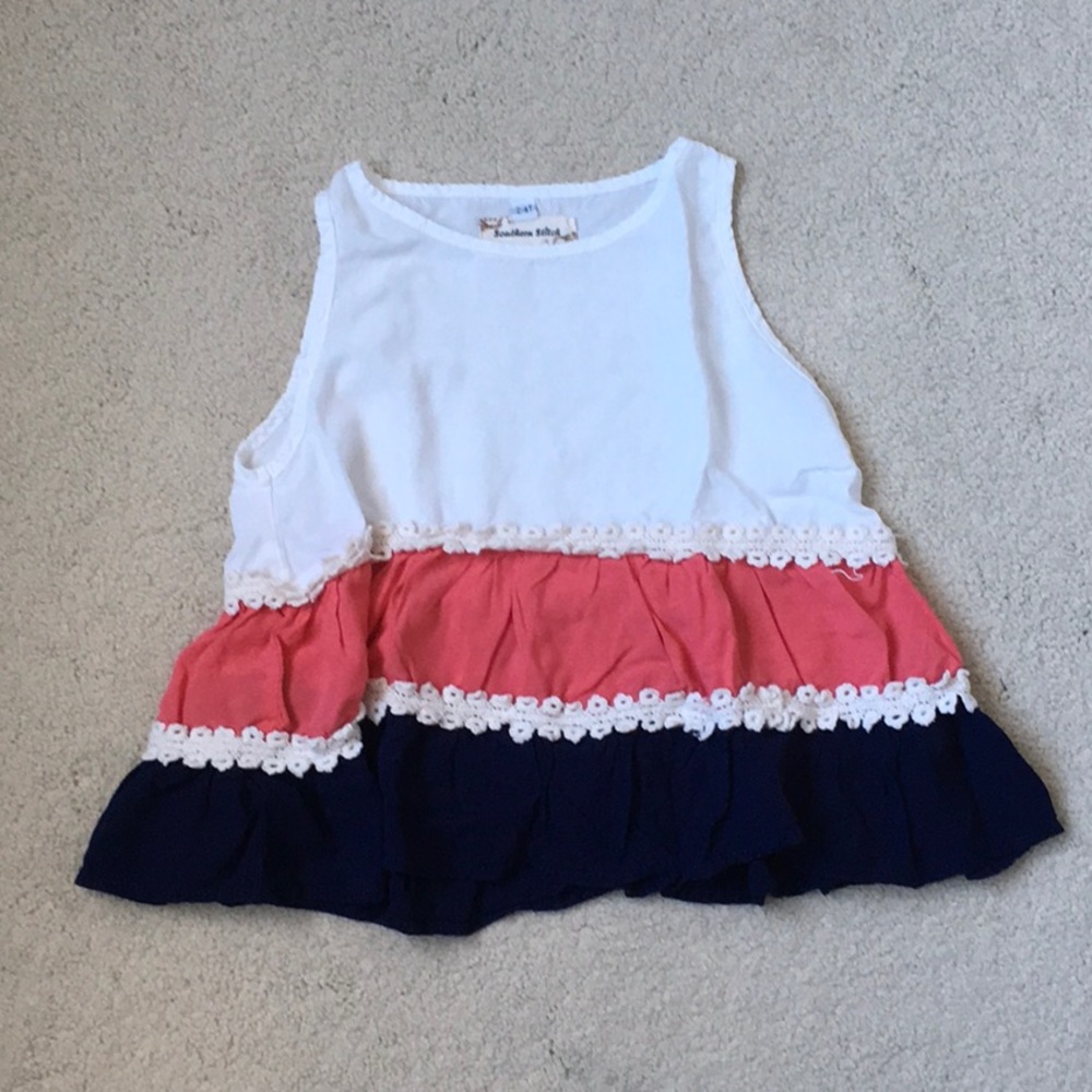Girls Southern Stitch Tiered Swing Tank 2T-4T